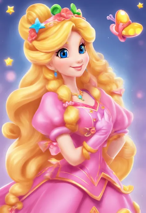 Peach como Rapunzel