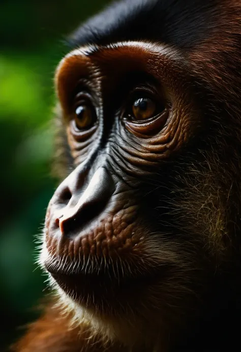 um macaco dirigindo um trator tomando alguma coisa