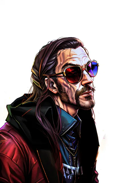 arafed man with long hair wearing purple sunglasses and a red jacket, twitch streamer / gamer ludwig, looks like jerma985, 3 d render of jerma 9 8 5, very very low quality picture, taken in the early 2020s, vinny from vinesauce, rob gonsavles, high quality...