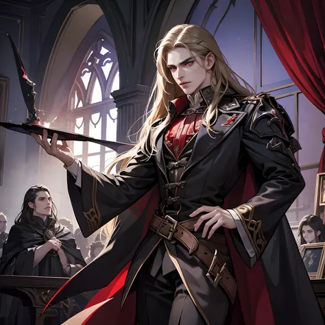 Castlevania Lord of Shadows Lord Dracula with his enemy the Devil Highly detailed faces Hyper realistic eyes super detailed hyper realistic dynamic movie Super detailed advertising room super detailed