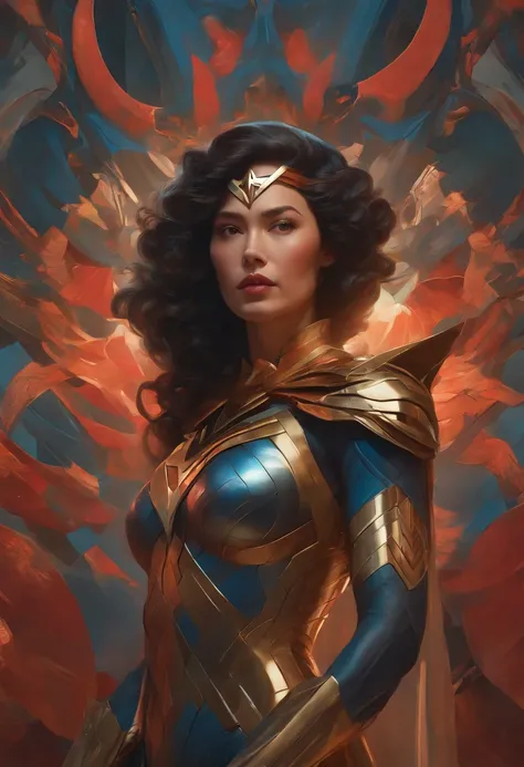 Close up of lots of aliens and costumed women, James Jean Soft Light 4K, wlop : :, Art Deco style, Portrait of Wonder Woman, Inspired by Noriyoshi Ōrai, Arts Theion Trends, Mechanized soldier girl, Science - Fi : :