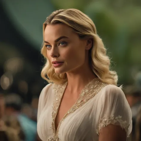 margot robbie dando um tapa no rosto de leonardo di caprio