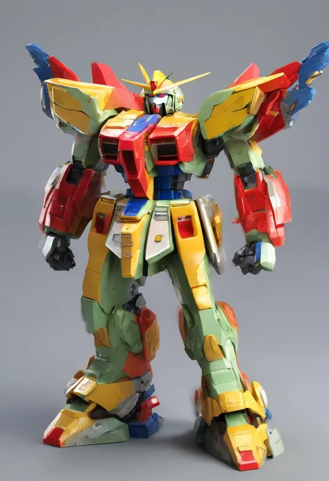 Japanese Wind Spirit Gundam，Rain scene，downpours，a plant