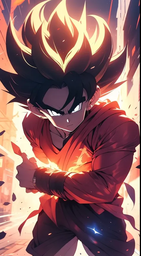 MasterPiece,exceptionally high details,best best quality,Dragon Ball,monkey king,Super Saiyan,1个覆盖高达铠甲的monkey king,There was lightning all over the body,Silver lightning,The Monkey King and Gundam are perfectly integrated,Full body perspective