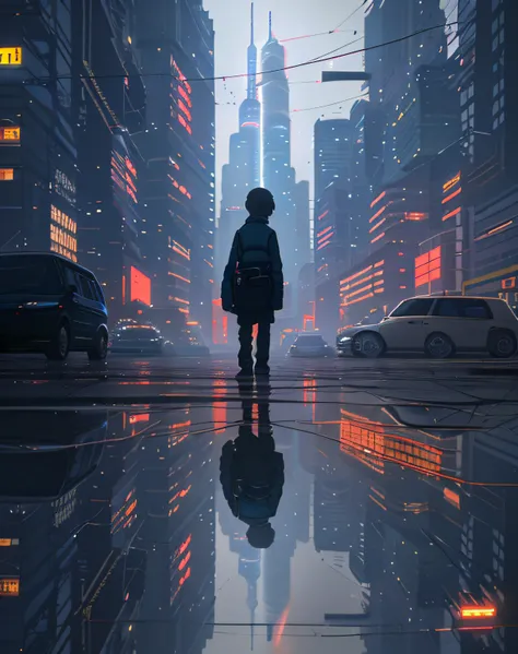 there is a man walking down a street with a dog, Praise Artstyle, inspired by Liam Wong, urban concept art, Makoto Shinkai Cyril Rolando, author：Alena Enemi, Lofi art, Guviz-style artwork, lo-fi illustration style, lofi hip hop, greg rutkowski makoto shink...