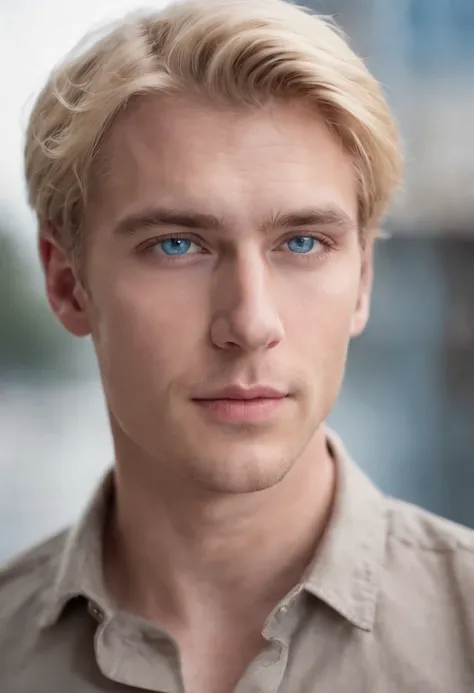 best quality, 1 man, handsome man, blonde hair, Englishman, young man, intelligent, ice cold blue eyes