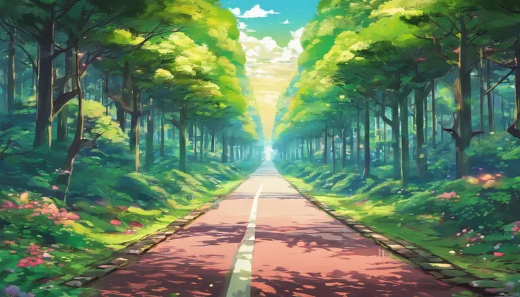 road in forest