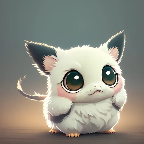 Pokemon Cute Little Ultra Realistic Anime Simonk, Chibi,without background、 adorable and fluffy, Logo Design, comic strip, cinematic lighting effect, A charming, 3D vector art, Cute and quirky, Fantasyart, bokeh dof, handdraw, digitial painting, Soft light...