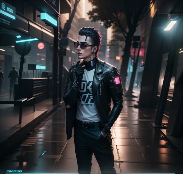 Change background cyberpunk handsome boy ultra .realistic face. 8k .