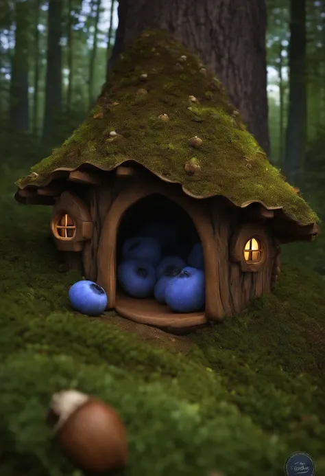 Blueberry nut acorn hut，Elf Cottage，Tree holes，Firefly，dewdrops，bonfires，Travel bugs