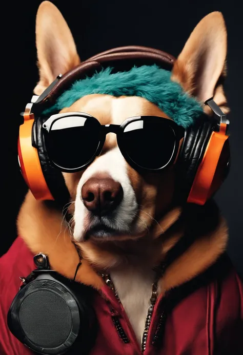 Rocker，DJ，anthropomorphi dog