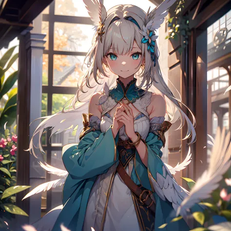 ((Best Quality)), ((​master piece)), girl with, 18year old, oneechan, (Outside the window:1.1), (Outside view:1.1), From third parties, Fluttering petals, (depth of fields, Blurry, Blurry background, Bokeh:1.2), 
whity Sleeveless Lace Top, Turquoise Bracel...