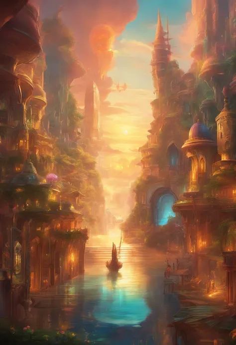 Sidon Style、City of Progress、futuristic cities、World of Cyberpunk、Great color with gloss、Prosperous neon buildings、Luxury clothing and architectural design、Luxurious architecture、The future of utopia、Highly detailed HDR、perfect、Stunning progressive archite...