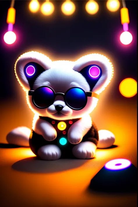 This is a photographic tip full of rock n roll，Featuring rock puppies： Welcome to the of this rock world！This eye-catching photo shows the unique charm of a rock puppy，Combining music with passion，Take you into a vibrant and rhythmic rock party。 To create ...