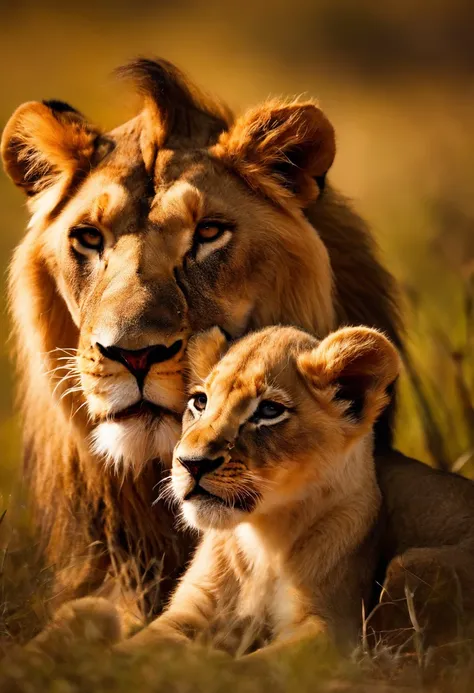 the lion king，Lioness and cubs