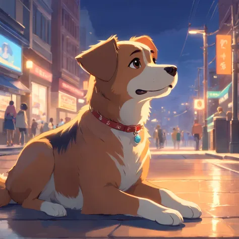 Adorable dog in Pixar movie style, cinematic lighthing, Depth detection, hiper detalhada, qualidade 8k.