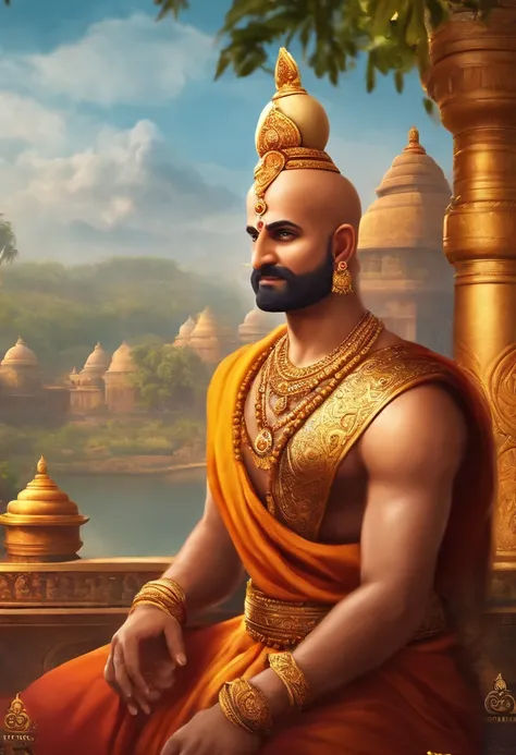 GENERATE ME A IMAGE OF TENALI RAMA IN KINGDOM OF KING  STORY