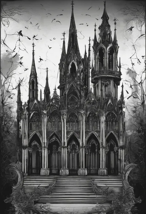 Festival stage in the style of a Gothic cathedral