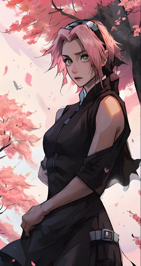 Sakura haruno with black dress