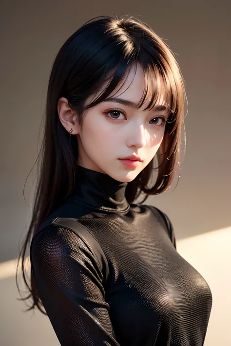 超A high resolution,masutepiece,Best Quality,
extremely delicate face,Detailed eyes,very intricate,perfect glossy shiny skins,Perfect Lighting,Detailed Lighting,Dramatic shadows,Ray tracing,
1girll,full bodyesbian,Black sweater,view the viewer,