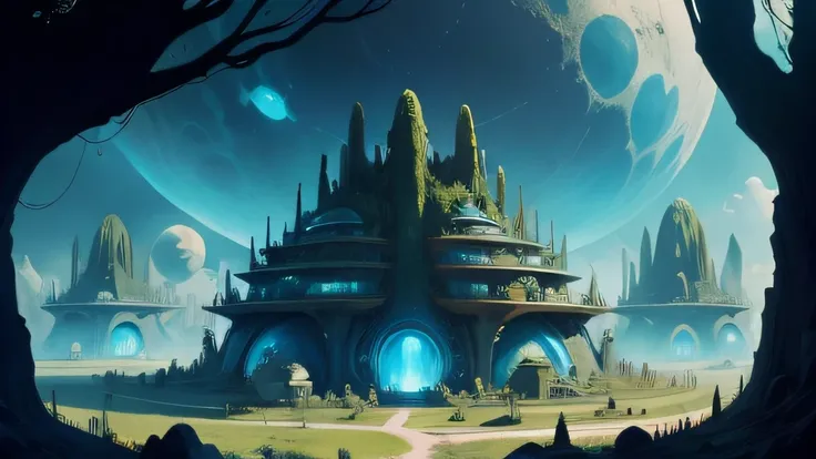 incredible alien village on the fantastic planet