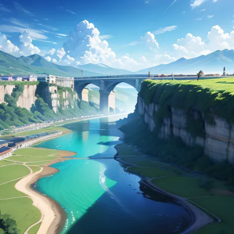 [Quadro 2]

Zoom in on the Kingdom of Water, onde vemos Akira, the protagonist of the Kingdom of Water, Standing by a River.
"The Kingdom of Water, onde as correntes fluem em harmonia."