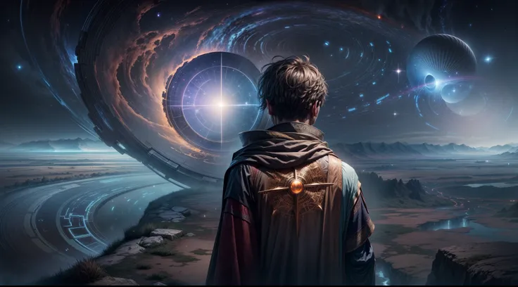 As he traveled back in his past, someone meets him in a Chronos Portal from northern into southern country, river, galaxy, prodigal son, unknown path