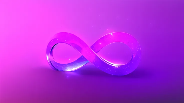 infinity Logo, without background, 3d infinity Logo, Purple Colour