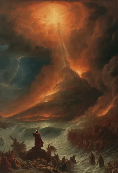 Apocalypse god the final battle illustration by gustave dore