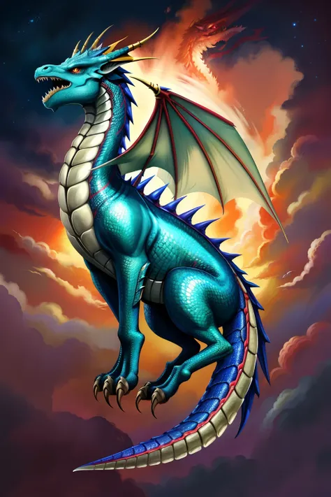 Very majestic and fierce dragon,Clear and realistic,With the color of Chinese gods