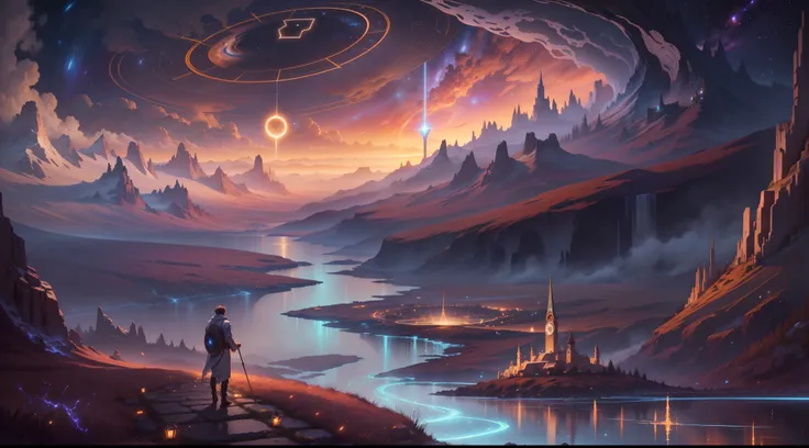 As he traveled back in his past, someone meets him in a Chronos Portal from northern into southern country, river, galaxy, prodigal son, unknown path