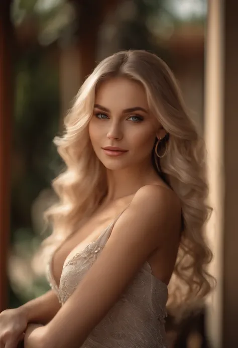 RAW, analog, Nikon Z 85mm,((best quality)), ((masterpiece)), ((realistic)),vintage image, gorgeous russian woman, blond, 22 year old, posing in a hotel wearing lingerie, wearing lingerie petite, smile with teeth showing, ((small breasts)), intricate detail...