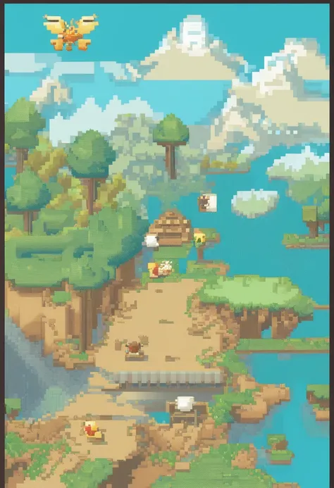 Pixel art water flaying pokemon