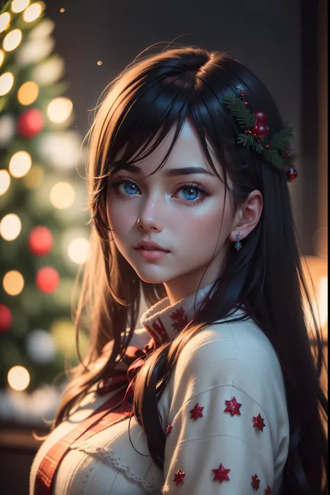 the word "Merry Christmas." realistic portrait of a beautiful pine tree with blue, RED twinkling lights, ((christmas), SNOW
dark backlight, close-up, product preview, perfect, sharpness, (((tree))), trend art, sharp details, cgsociety, ultra high quality d...