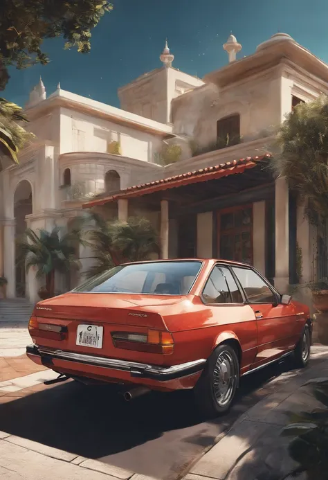 carro quebrando cerca, estilo anime nos anos 90, arte detalhada do anime, Arte de anime vintage dos anos 90, sombreamento de anime tradicional, Art with a retro vibe, nostalgia, Clean and crisp details, arte com senso de movimento, alto contraste, ultra-de...