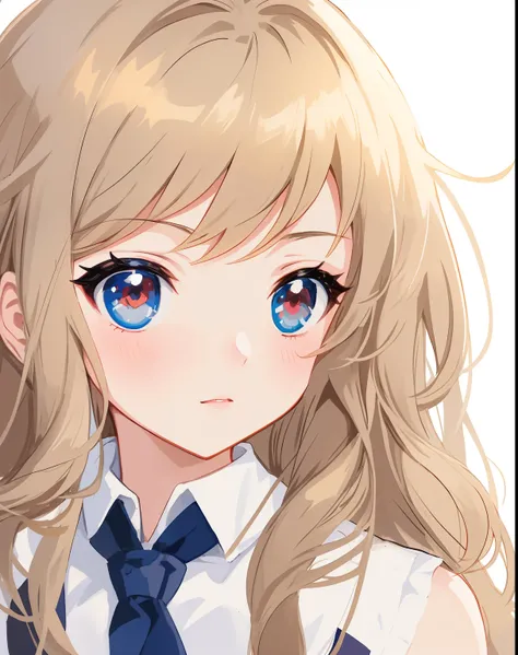 Drawing of a girl with long hair and bow tie, clean anime outlines, linear art, detailed anime face, detailed anime soft face,close up of a young anime girl, cute anime face, extremely cute anime girl face, Anime shading,