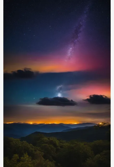 Cielo eliminado, nocturno, Estrellas en el cielo nocturno