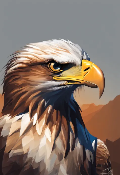 there is a drawing, Eagle Head, beak of an eagle, arte vetorial, uses the wireless symbol,  low polygons illustration, vetor behance hd jesper ejsing, an eagle