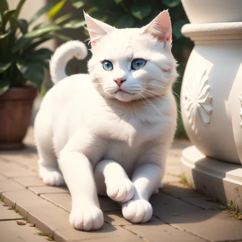 beautiful white cat animal