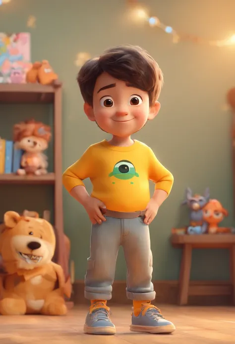 (Pixar 1.23 estilo) 1 menino ((parte superior do corpo frente, busto tiro)), solo, cute child, morena, tracksuit bonito, menino, korean child, playground, triste ((obra-prima, mais alta qualidade)), (composite lighting)