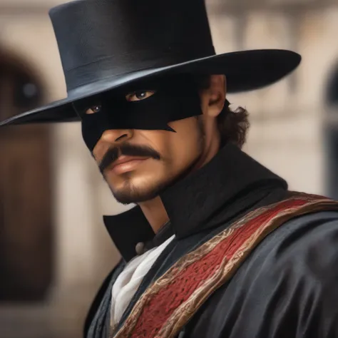 a portrait of El  Zorro , intrinsic details,masterpiece,hyper realistic, hd, 8k