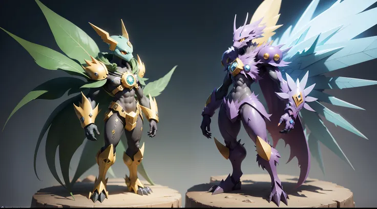 Digimon concept art fantasy elemental nature