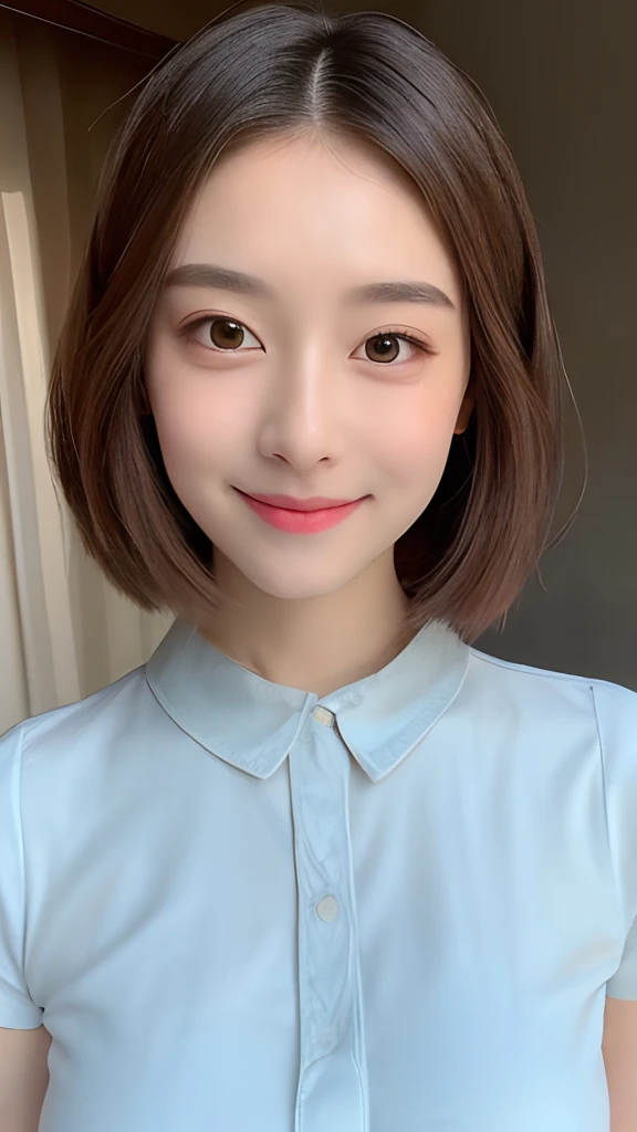 ((Best Quality, 8K, Masterpiece: 1.3)), 1girl, Slim Abs Beauty: 1.3, (Hairstyle Casual, Big Breasts: 1.2), Dress: 1.1, Super Fine Face, Delicate Eyes, Double Eyelids, Smile, Home