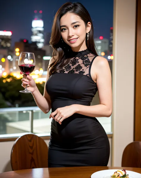 (64K, UHD, top quality, masterpiece: 1.2), (realistic, photorealistic: 1.37), super detailed, pretty woman 1 person, (slim face), (slim body), (brown hair), (short cut), cheeks slightly blushing, (44 years old), 38 years old, solo, beautiful detailed urban...