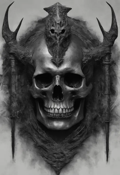 devil horns，Claws，battleaxe，Spooky environment，dentes pontiagudos，Berserker，full bodyesbian，Powerful aura，A strong sense of oppression，incredibly detailed，Red-eyed skeleton，The flames of hell are raging，Skeleton Legion，Ultra photo realsisim