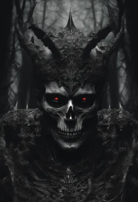 devil horns，Claws，battleaxe，Spooky environment，dentes pontiagudos，Berserker，full bodyesbian，Powerful aura，A strong sense of oppression，incredibly detailed，Red-eyed skeleton，The flames of hell are raging，Skeleton Legion，Ultra photo realsisim