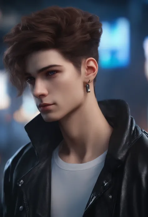 Change background cyberpunk handsome boy. realistic face. 8k .ultra realistic.