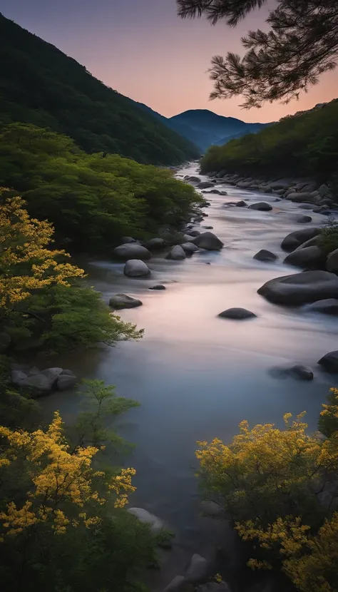 The tide of the Chuncheon River connects the surface of the sea，The bright moon over the sea coexists with the tides。
Thousands of miles by waves，Where there is no moonlight in the river in spring。
The river flows around Fangdian，The moonlight and flower f...