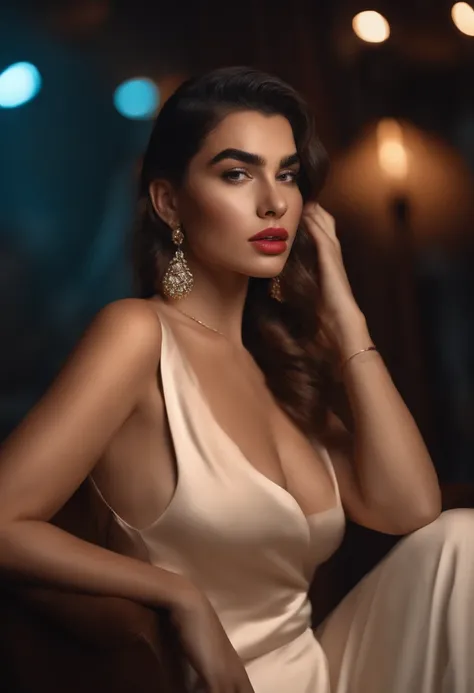 (best quality,4k,8k,highres,masterpiece:1.2),ultra-detailed,(realistic,photorealistic,photo-realistic:1.37),NSFW,dua lipa,topless,big butt,provocative pose,alluring expression,sensual atmosphere,highlighted curves,seductive lighting,vivid colors,sultry vib...