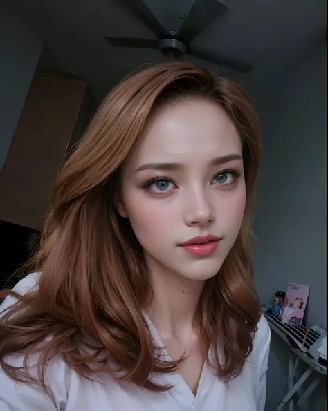 a close up of a woman with long hair and a white shirt, sexy face with full makeup, with professional makeup, ruan jia beautiful!, 1 8 yo, 2 7 years old, professional makeup, 2 8 years old, light-red lips, 30 years old woman, 3 0 years old woman, 2 9 years...